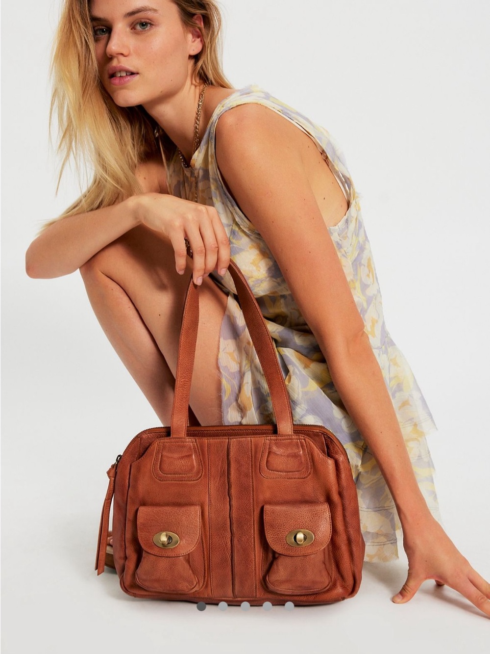 BILLIE BOWLER BAG COGNAC